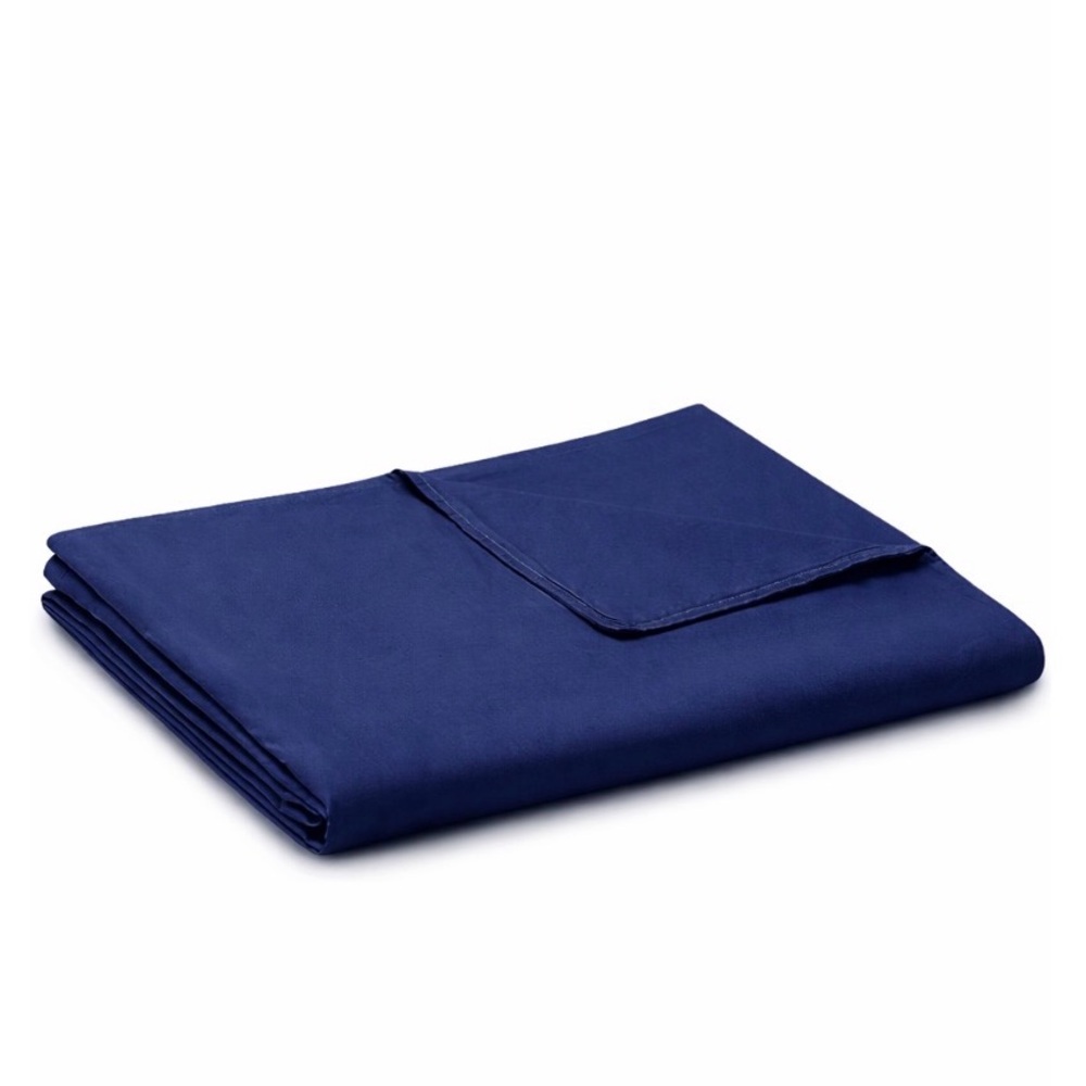 YnM Exclusive Cotton Duvet Cover for Weighted Blankets Navy Blue 48"x72" new